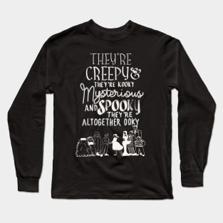 The Addams Family Halloween Front and Back Print Long Sleeve T-Shirt